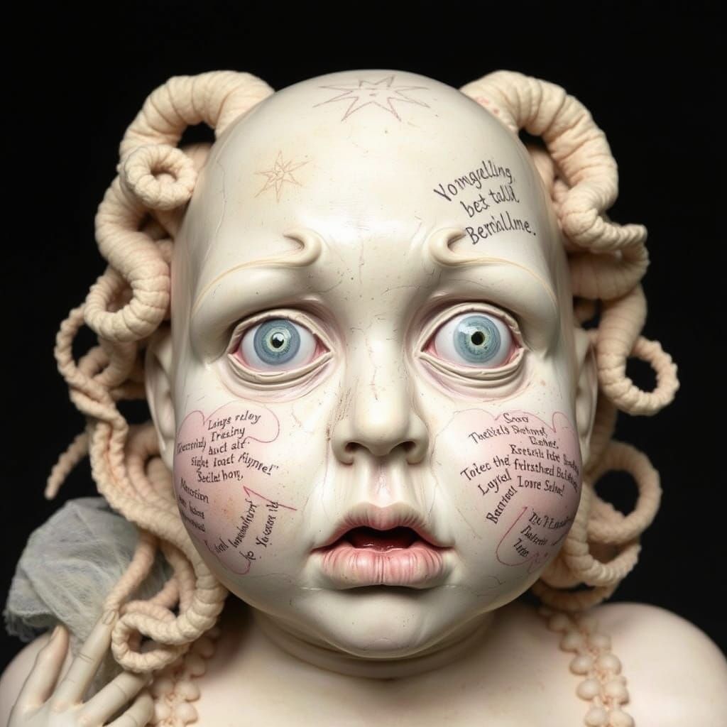 Surreal Doll Sculptures in Portrait Style