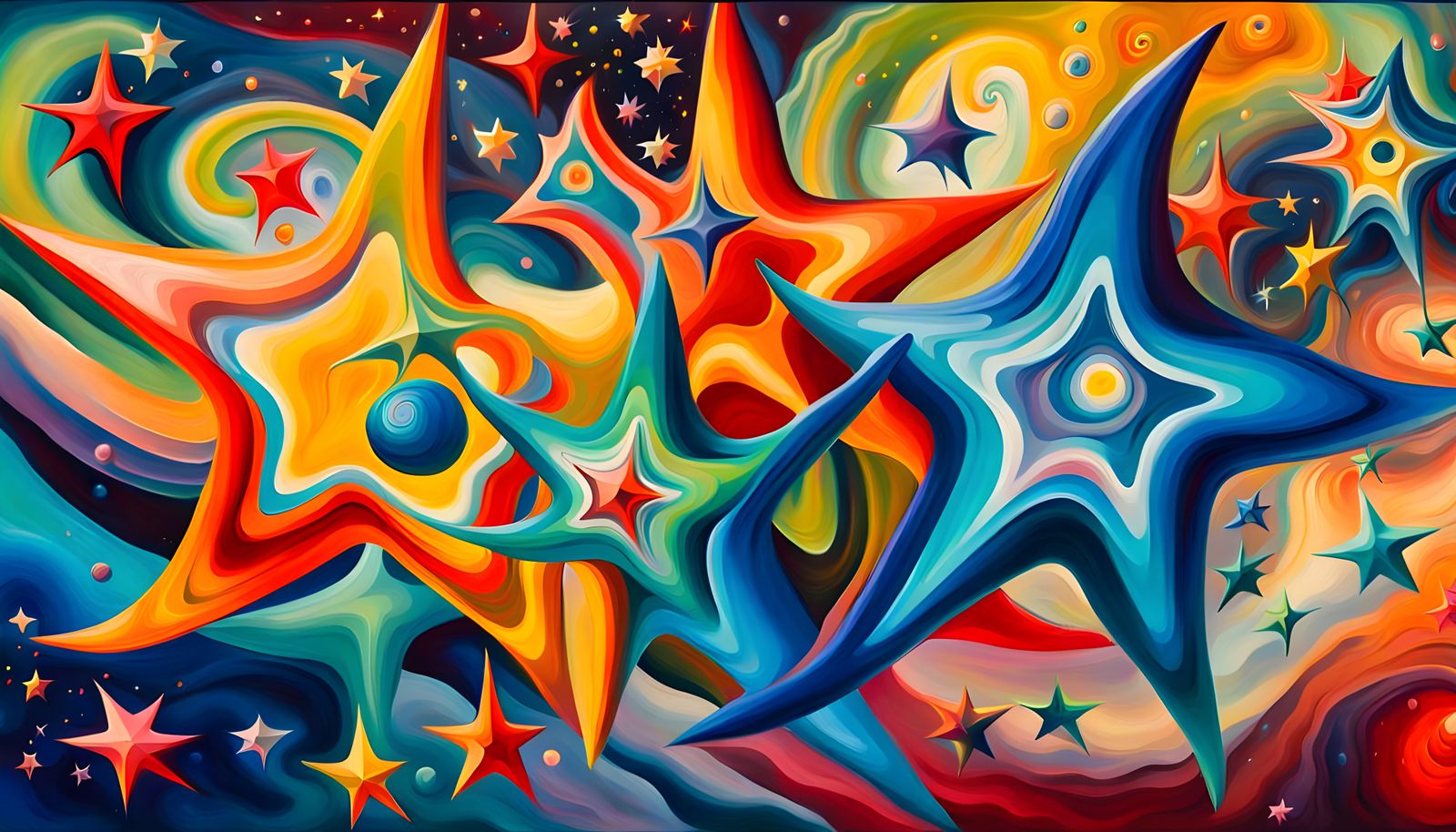 Celestial Stars Emerge from Iridescent Magnetic Maelstroms