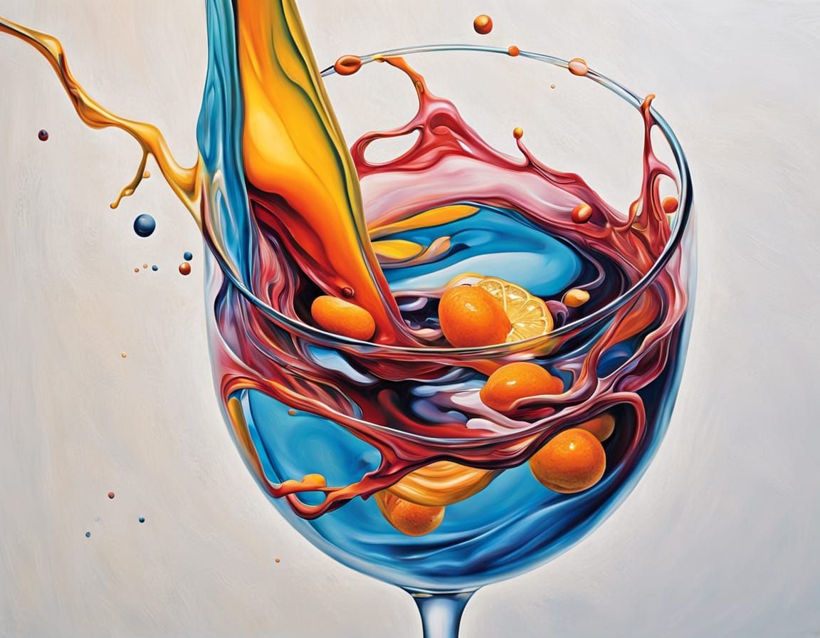 Hyper Realistic Abstract Art Featuring Complementary Colors