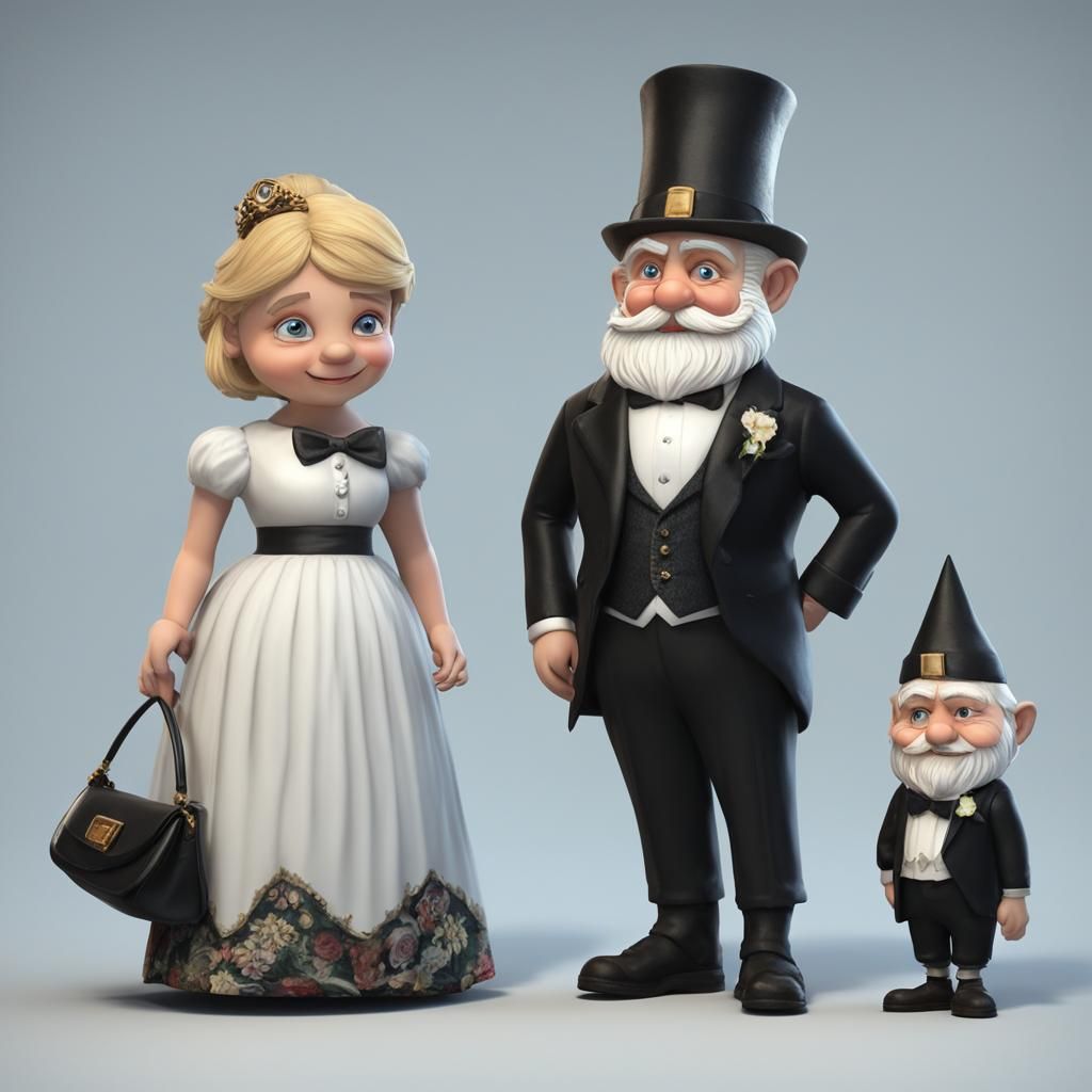 Gnomes Dressed for the Opera in 8K Resolution