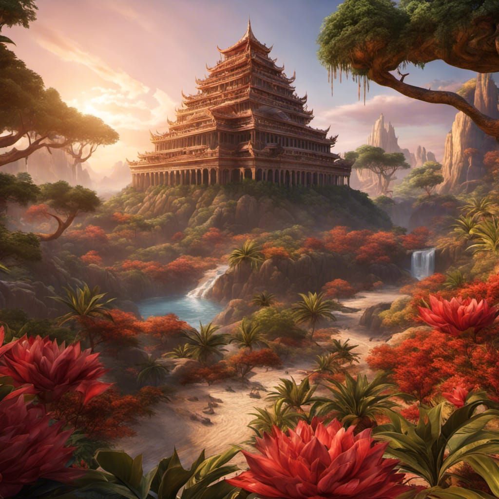 Desert Meets Paradise: A Fantasy Landscape