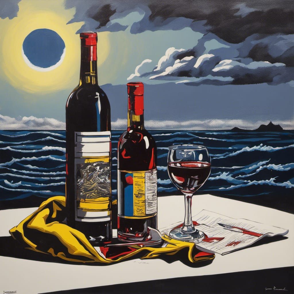 Pop Art Wine by Stormy Sea