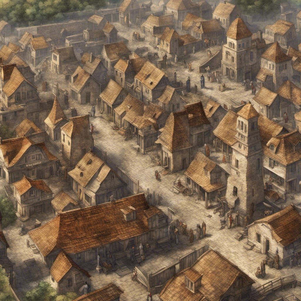 Ancient American City: A Detailed Rendering