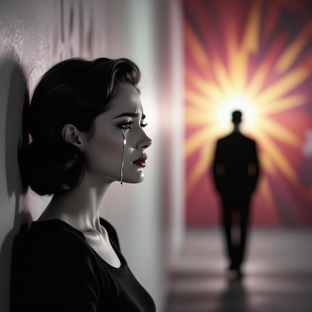 Monochrome Sorrow Meets Vibrant World