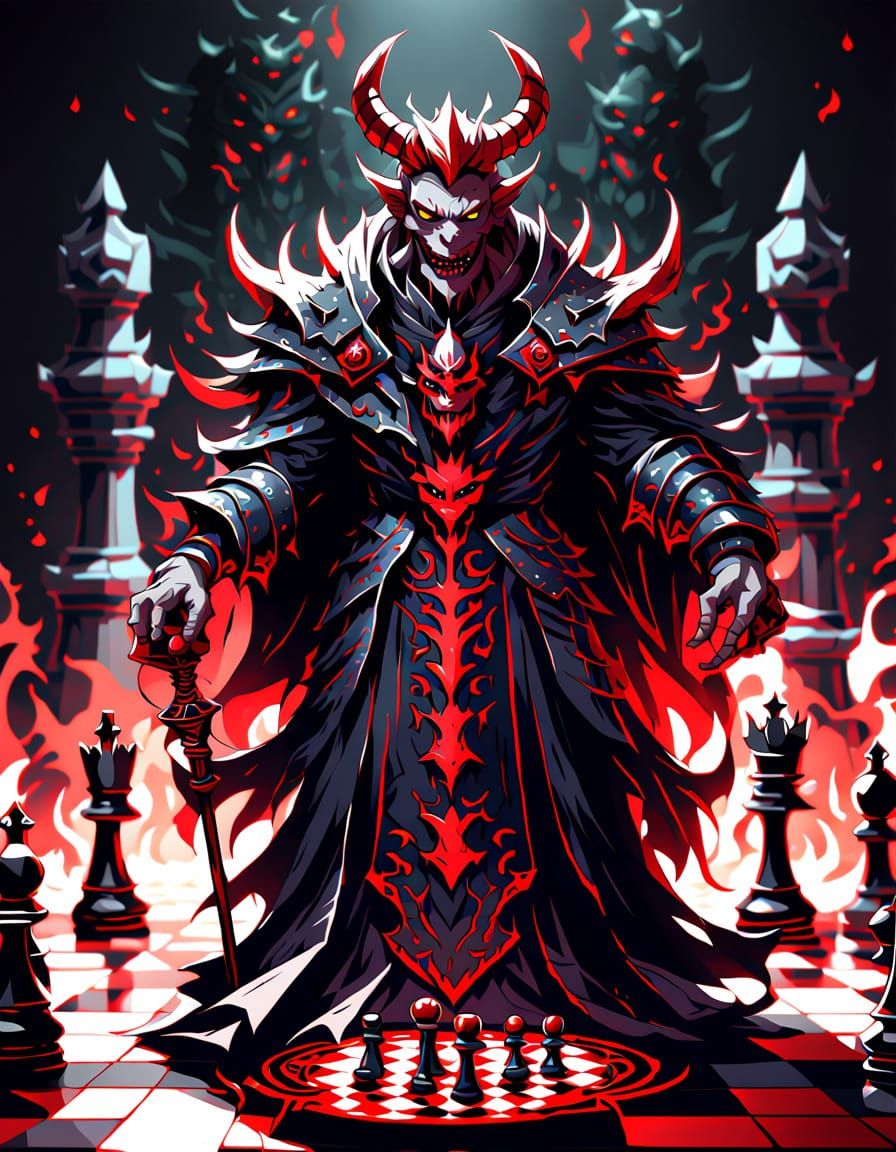 Anime Devil Chess Piece Concept Art