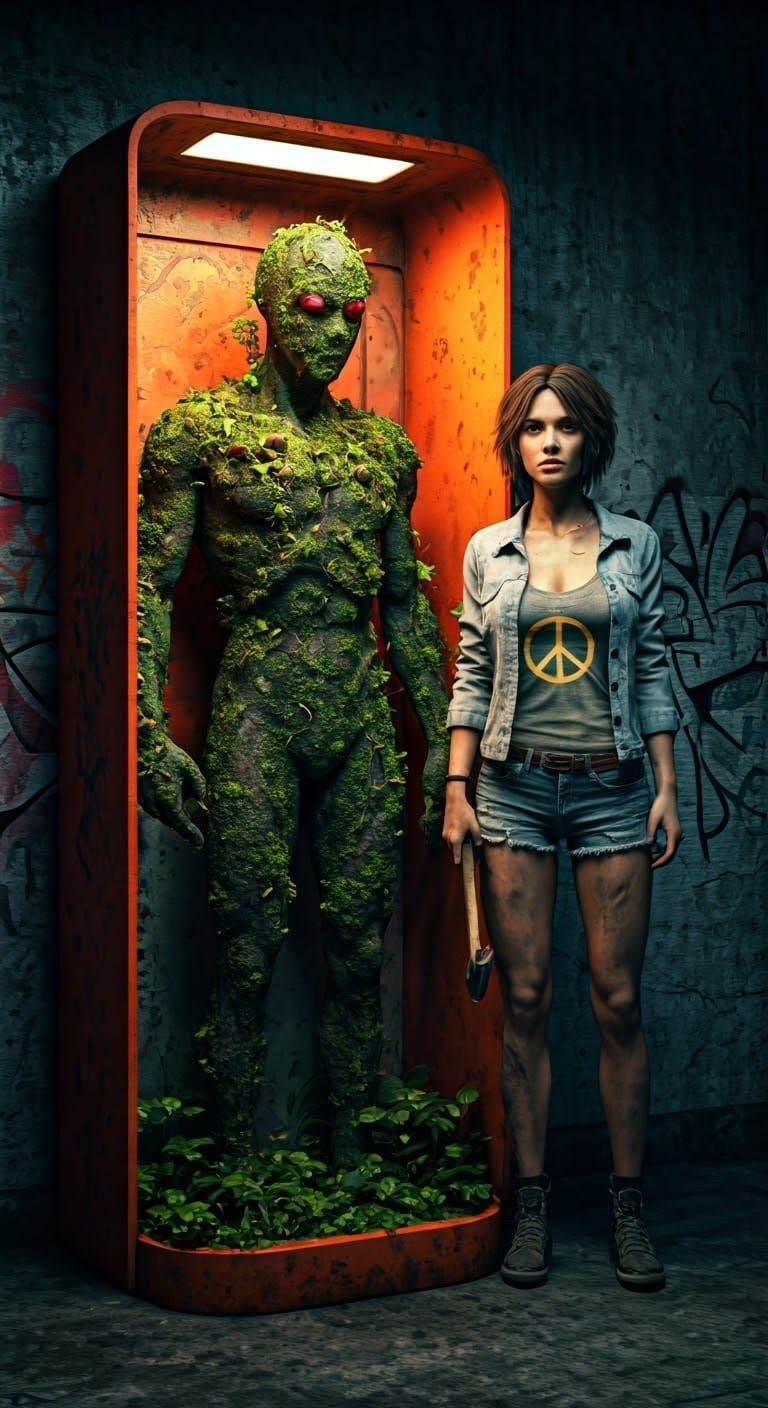 Abandoned Urban Horror in Cyberpunk Aesthetic