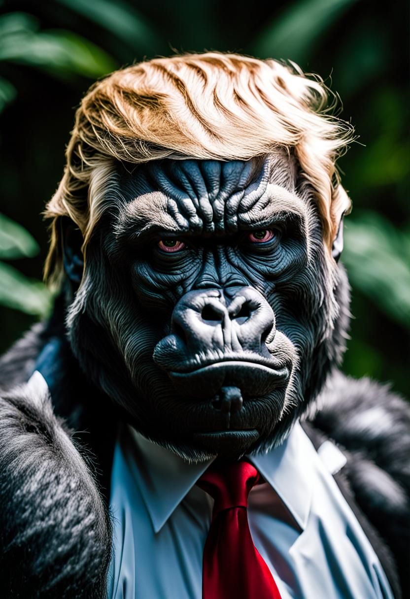 Gorilla Donald Trump Hybrid in Wildlife Photography