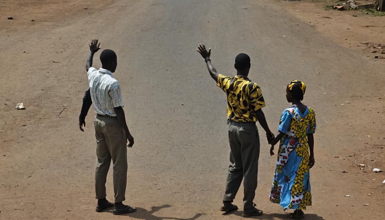 Goodbye Scene in Ghana, Africa