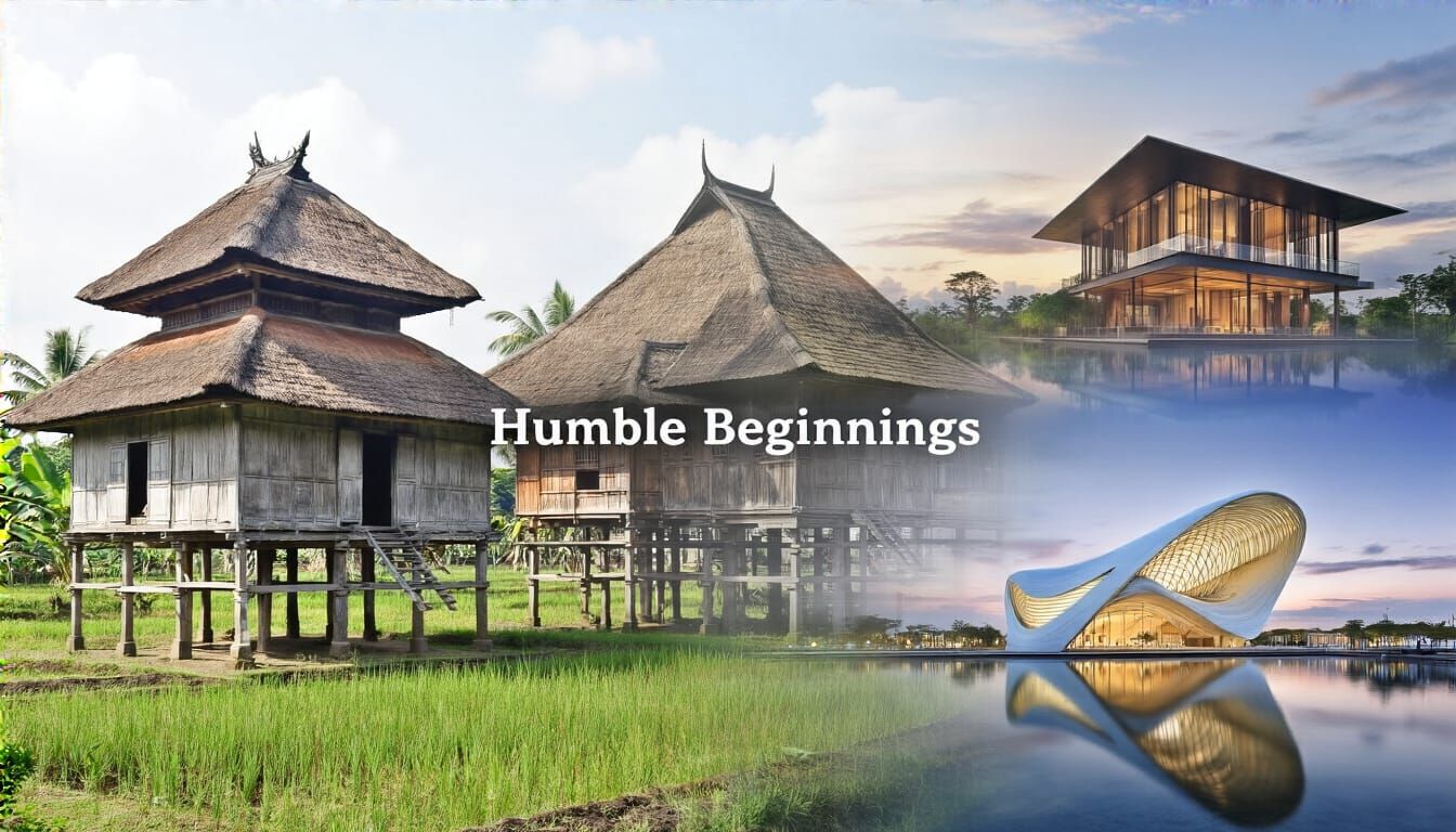 Architectural Tribute: Humble Beginnings Across Time