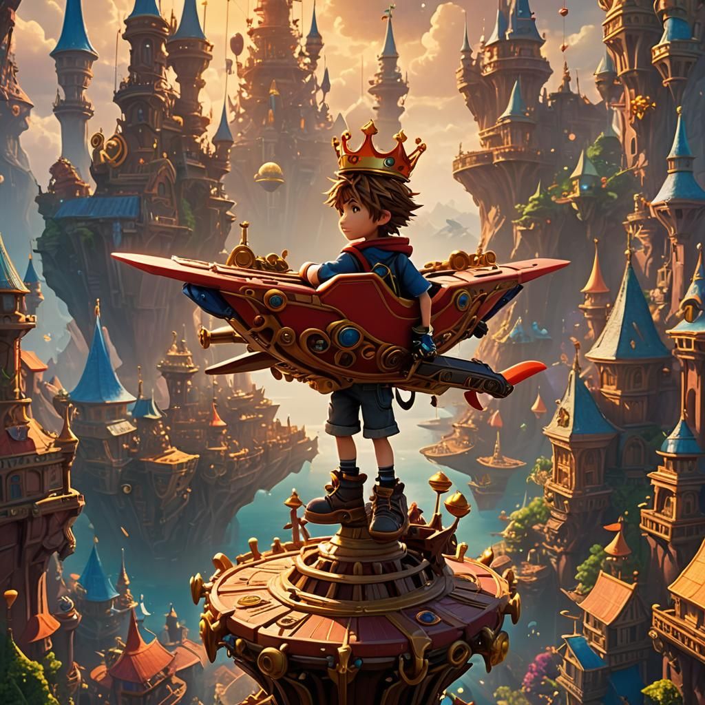 Sora Gliding Through a Fantastical World