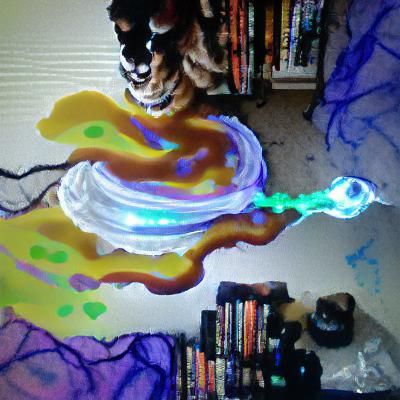 Digital Spellcasting Magic with Glowing Paint Drips