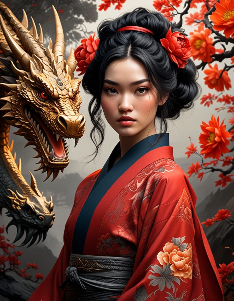 Dragon's Whisper: Fantasy Art in Impasto Style