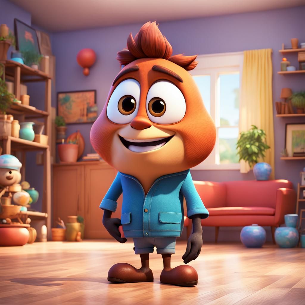 Interior Designer Mascot Character in 3D Digital Art