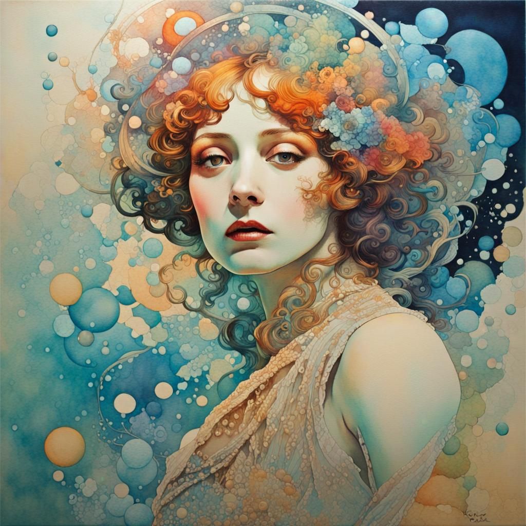 Heroic Moose-Centaur in Wildflower Field, Fractured Art