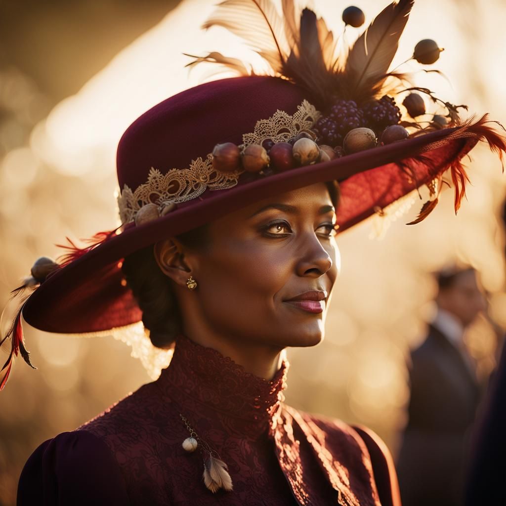 Elegant Woman at Epson Races in Cinematic Style