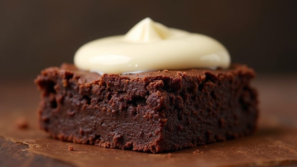 Delicious Hot Fudge Brownie with Melting Vanilla Cream