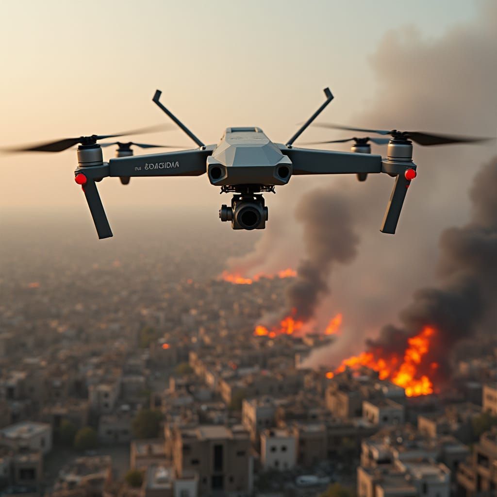 Aerial Bombing of Palestinian Village in Ruins