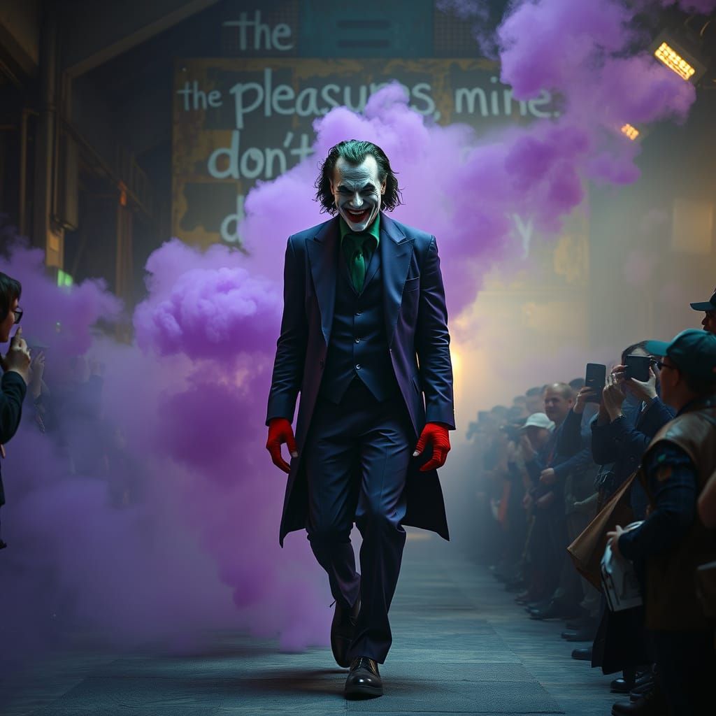 The Joker's Purple Reign: A Dark Futurism Portrait