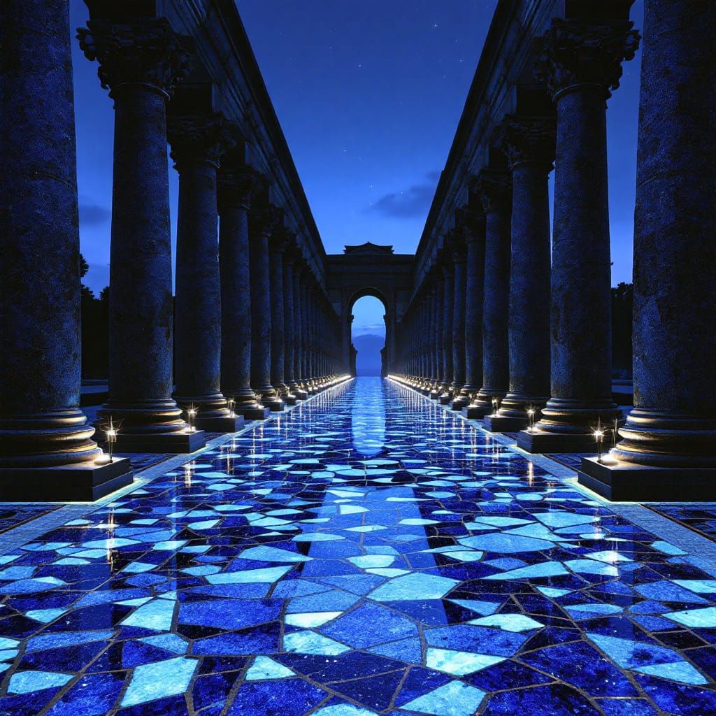 Lapis Lazuli Path in Art Nouveau Style