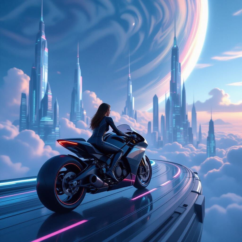 Cyberpunk Metropolis on a Gas Giant