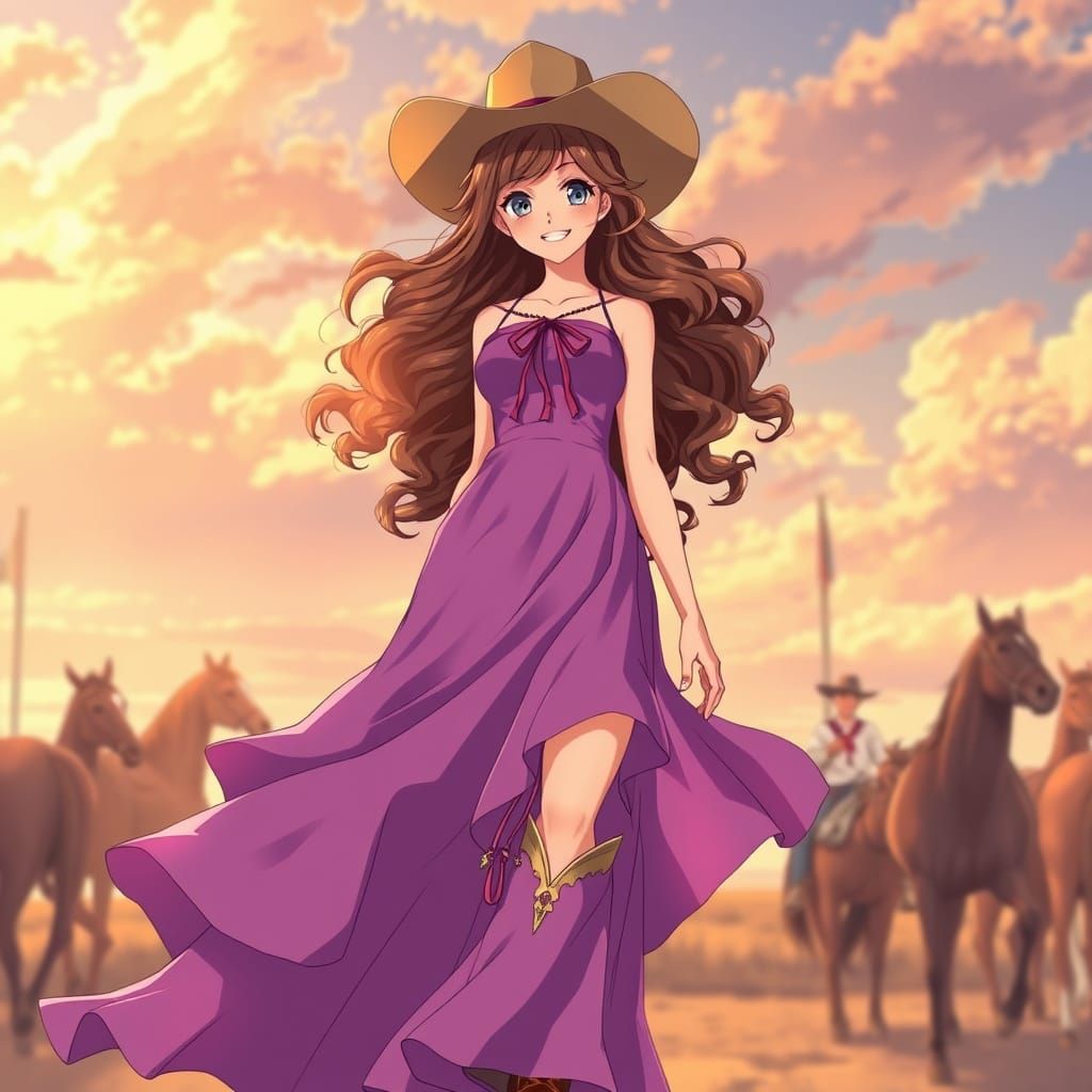 Modern Texas Belle in Elegant Purple