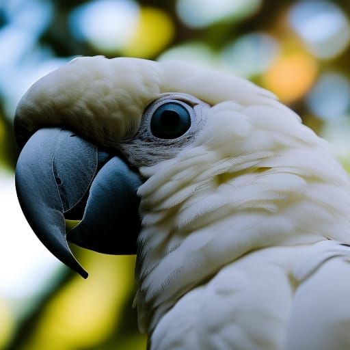 Cockatoo Portrait in Natural Light, Professional Photography