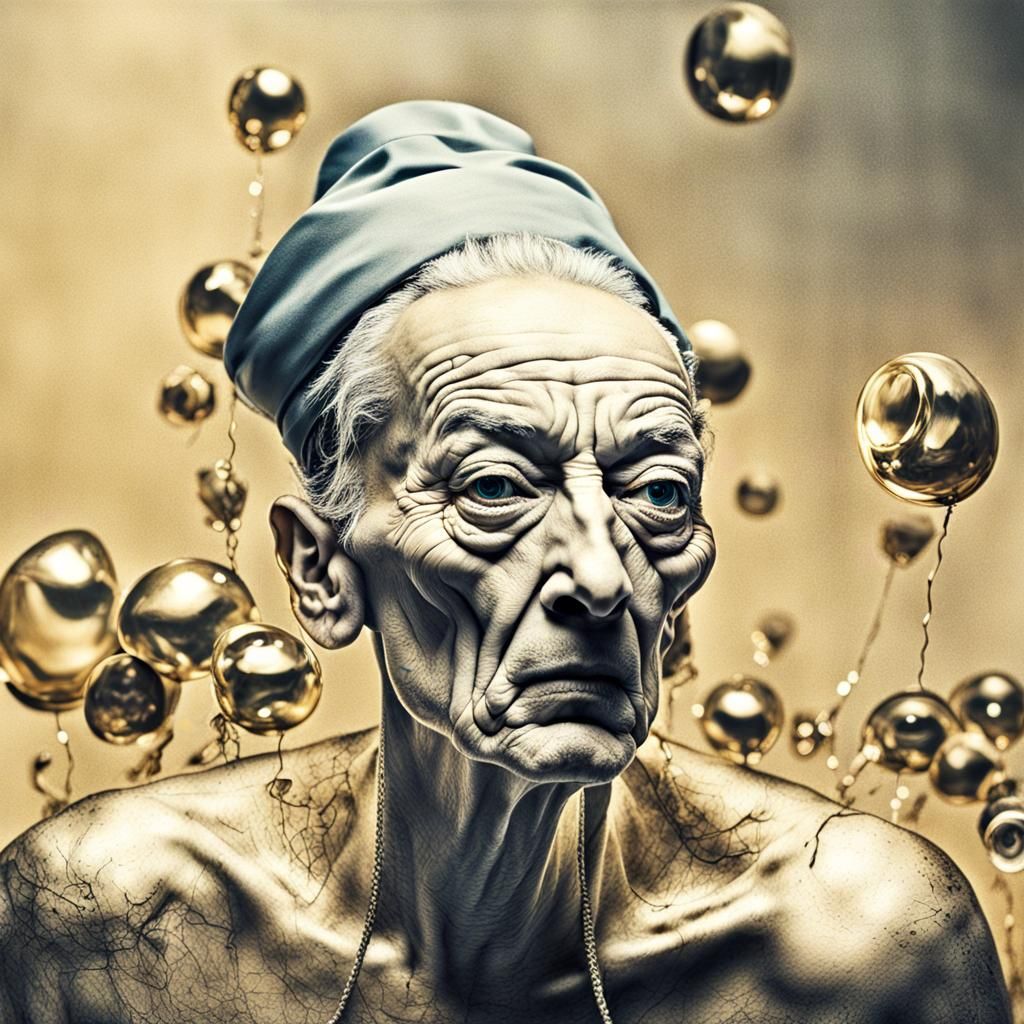 Girl in Glistening Cup: Hyperrealistic Surreal Portrait