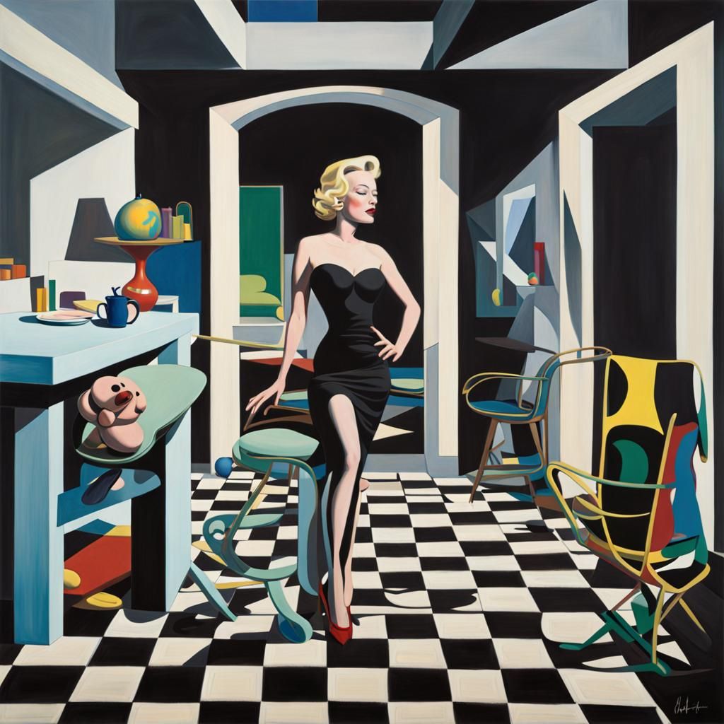 Surreal Pop Art Mashup: Monroe and Mouse