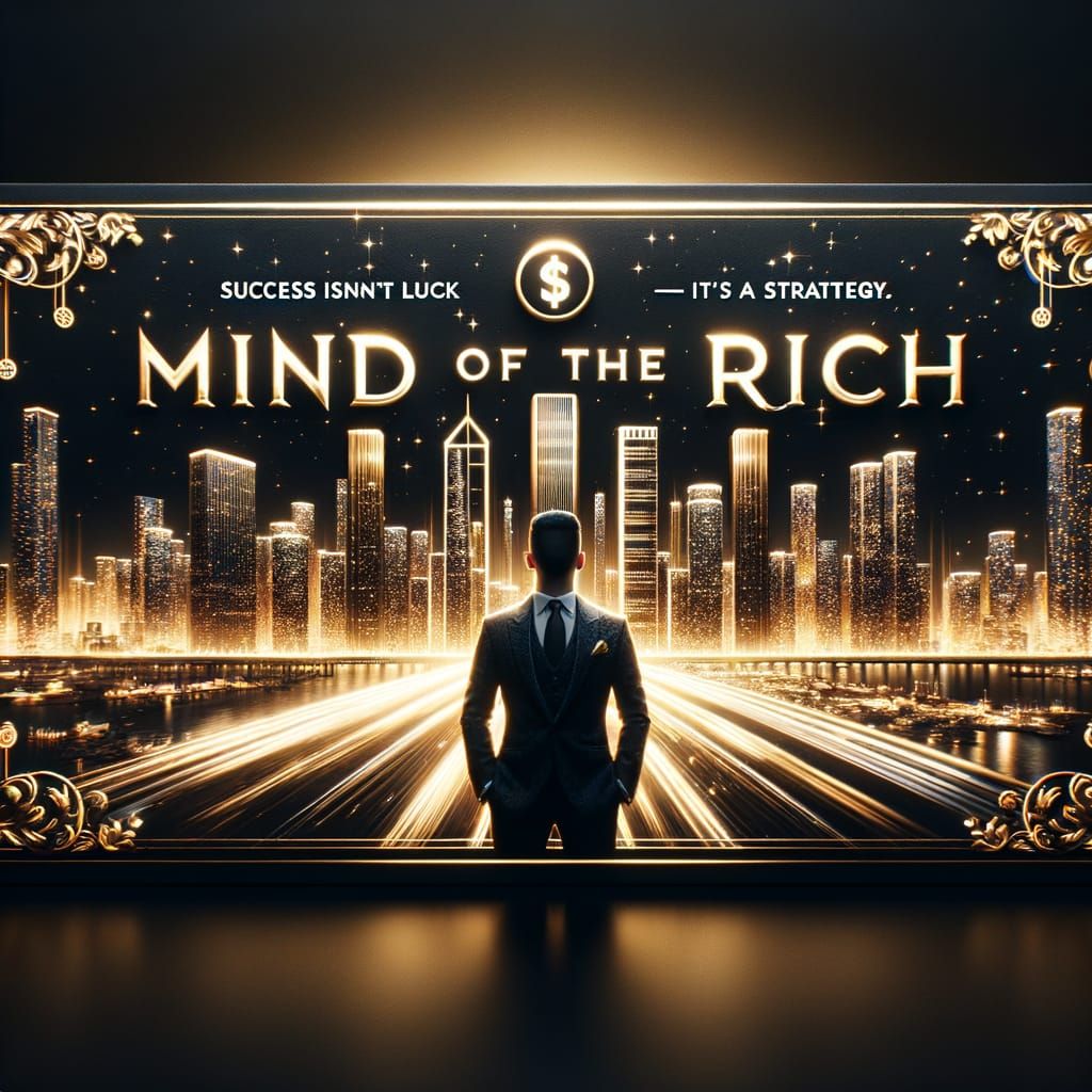 Luxury YouTube Banner: Black Gold Cityscape with Successful ...