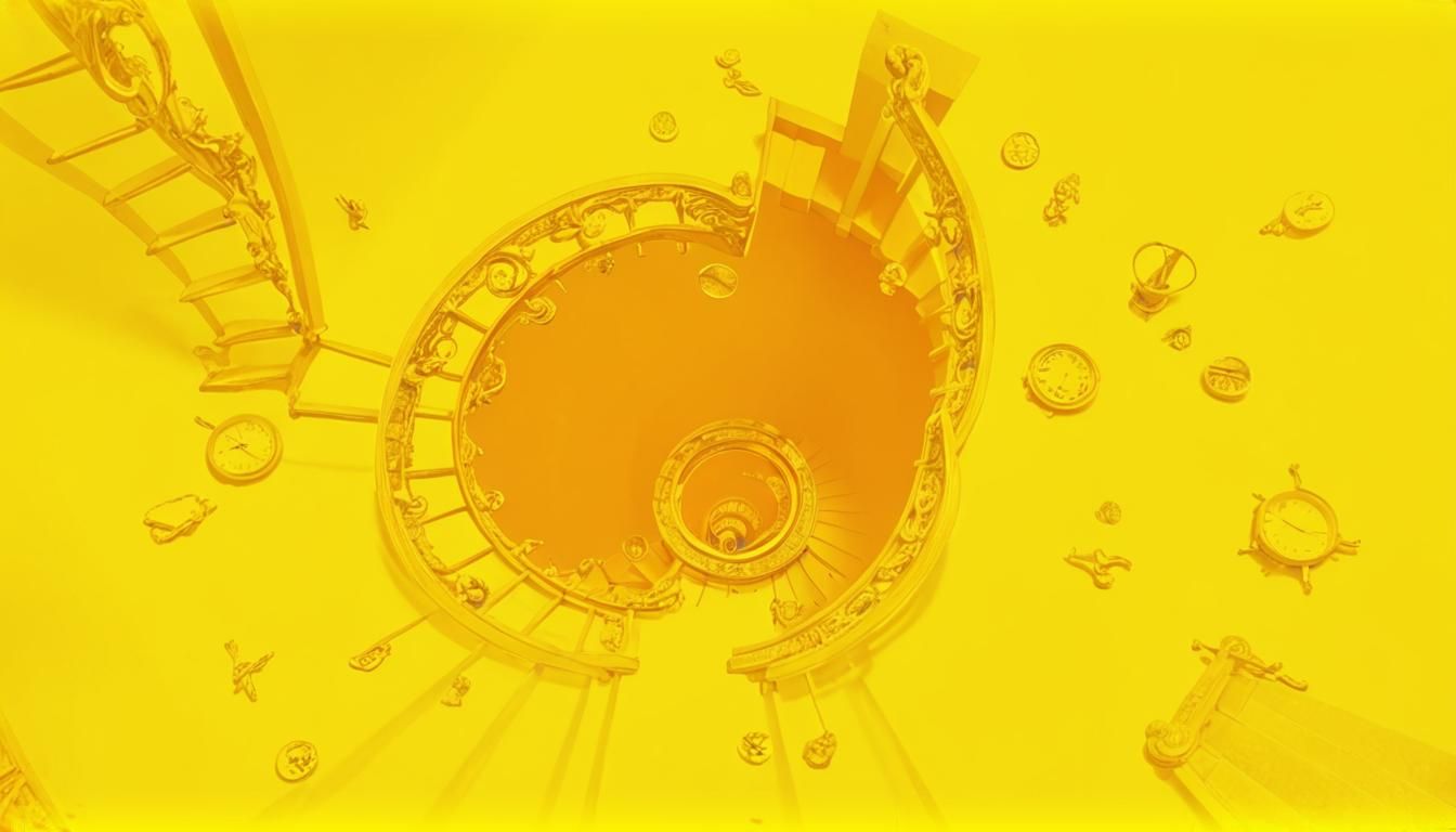 Surreal Squirrel Descends Dali-esque Staircase