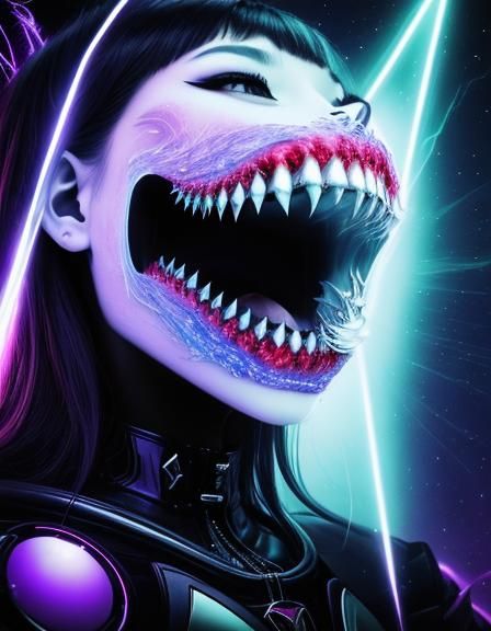 Abstract Teeth in Tenebrism Style