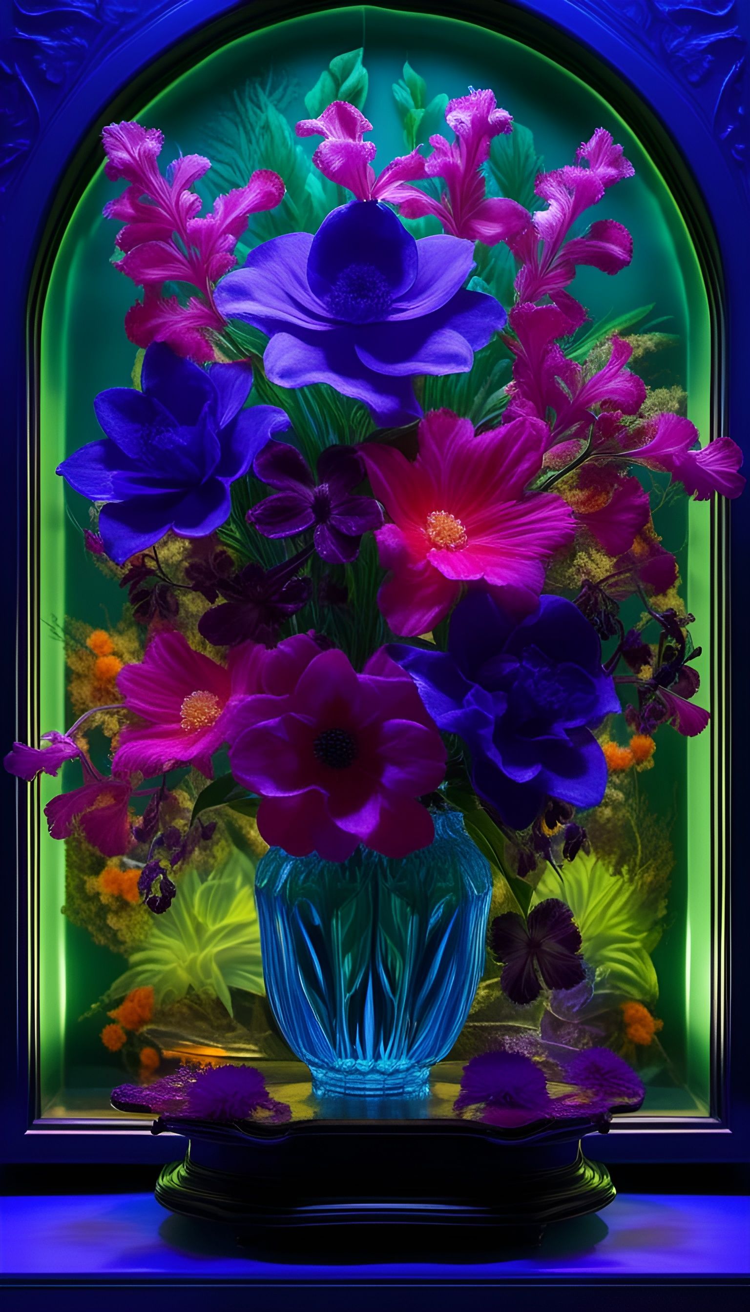 Botanical Still Life with Ernst Haeckel Specimens