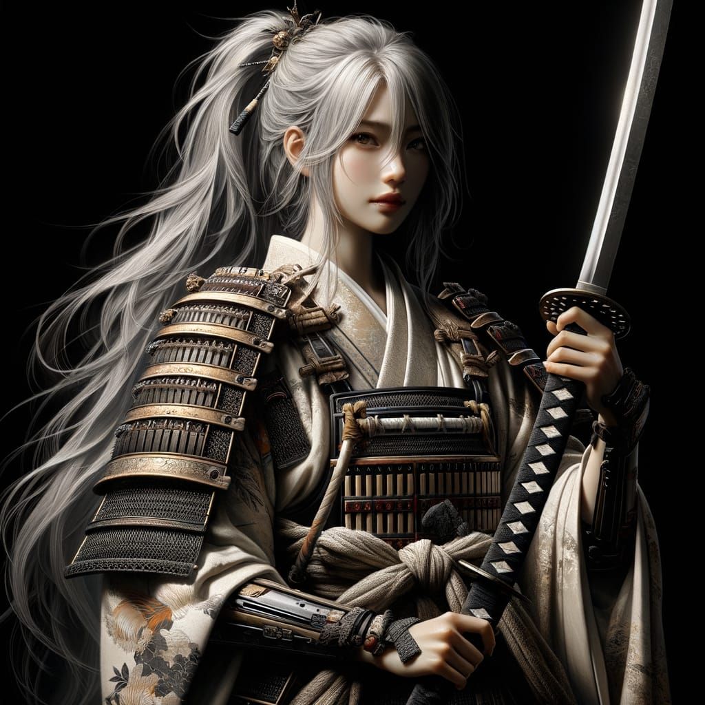 Majestic Kitsune Samurai in Regal Attire