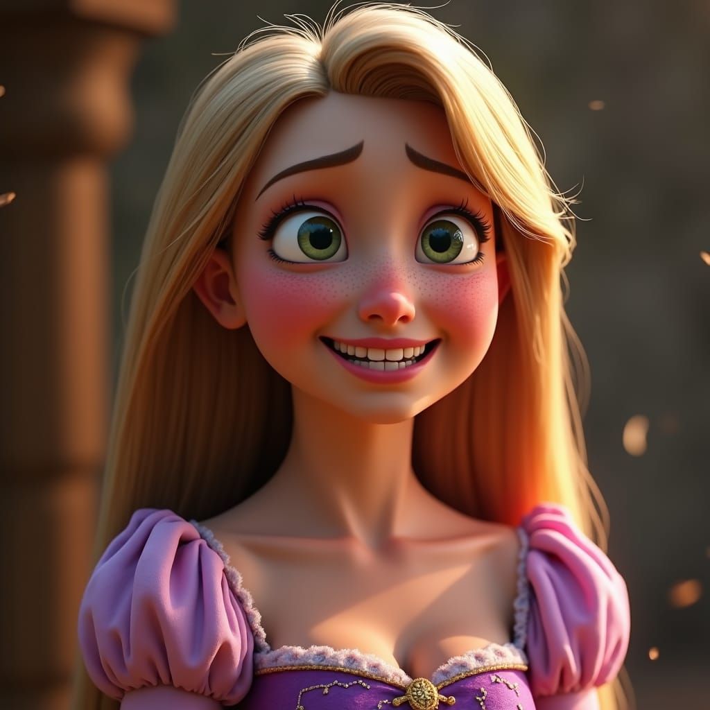 Rapunzel's Moment of Truth: Tears of Joy