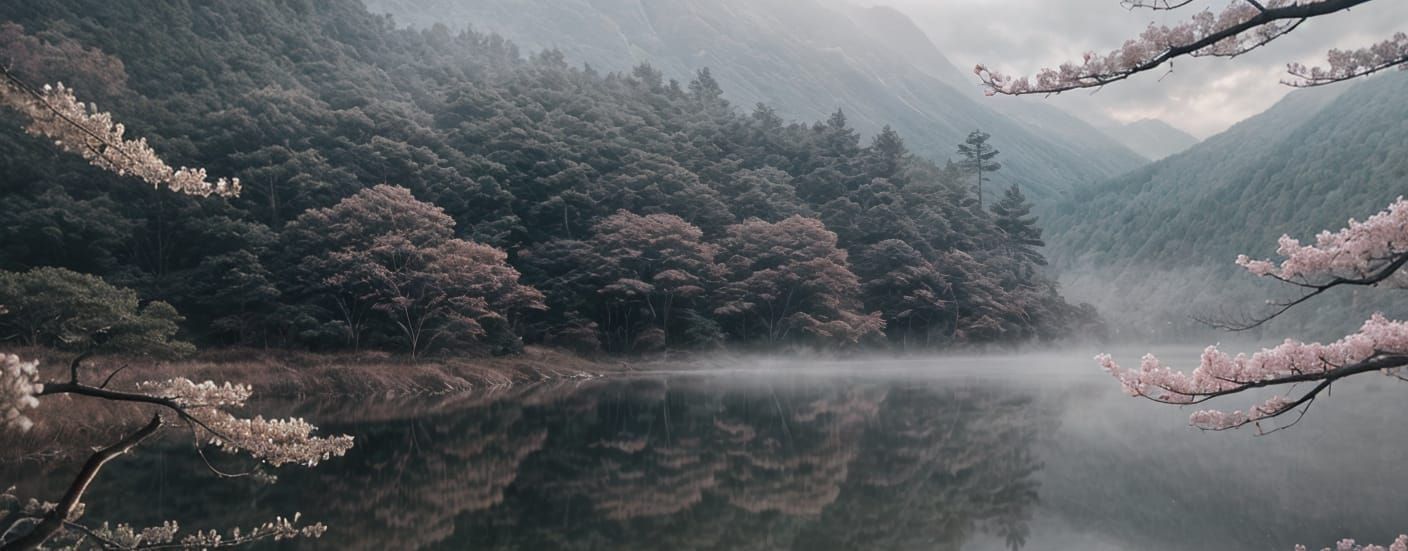 Detailed Ukiyo-e Landscape in HDR