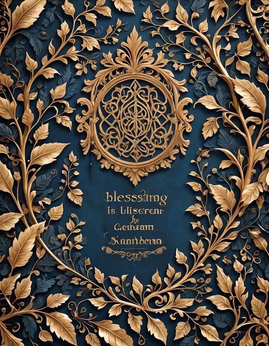 Ornate Parchment with Royal Wood Carvings