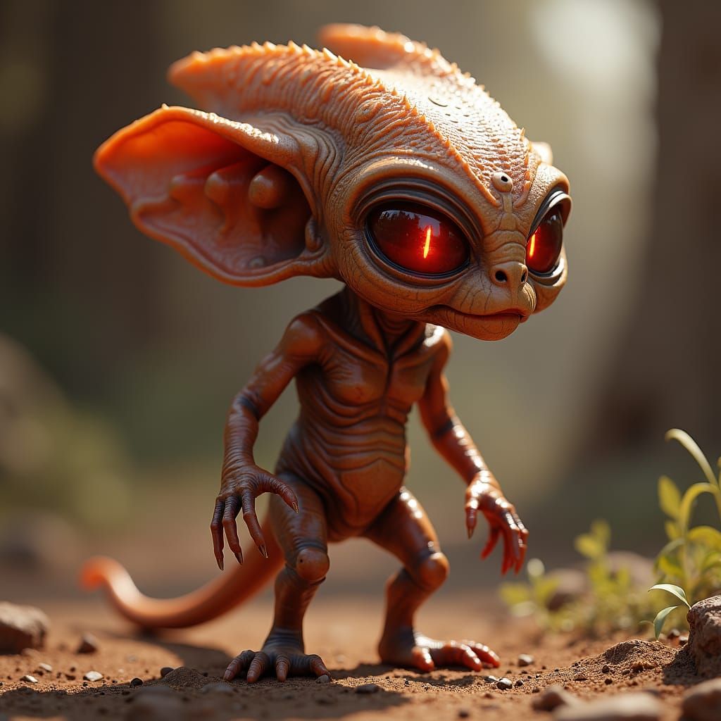 Detailed Alien Portrait in a Matte Painting Style