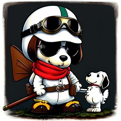 Snoopy as World War I Flying Ace