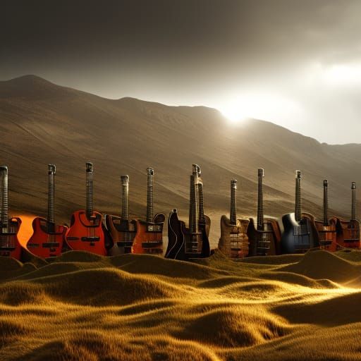 Epic Guitar Amplifier Wall: Digital Matte Painting
