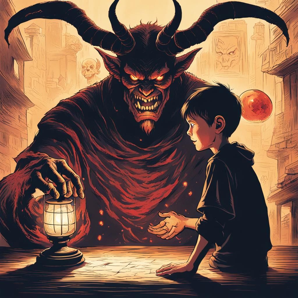 Boy's Deal with a Demon in Dark Light