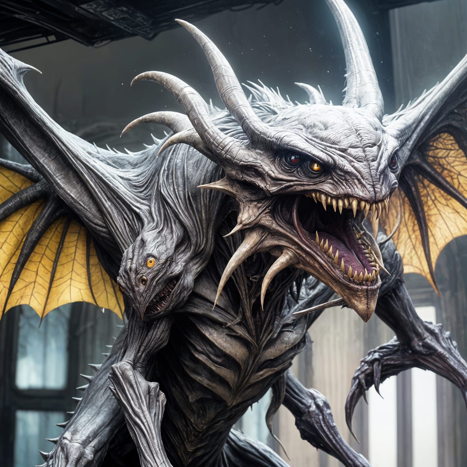 Realistic Scary Creature in Dark Fantasy Concept Art