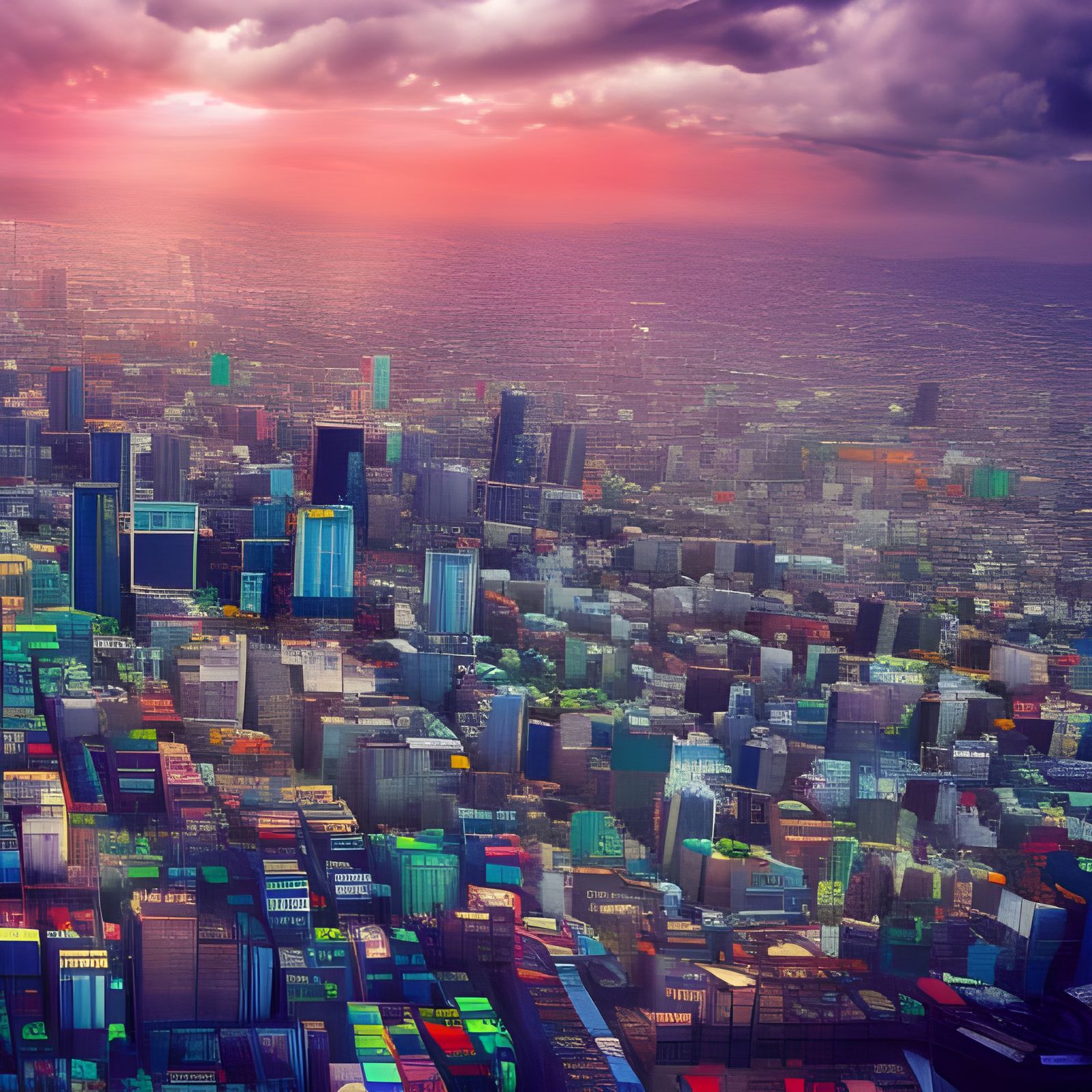 Los Angeles View in David La Chapelle Style
