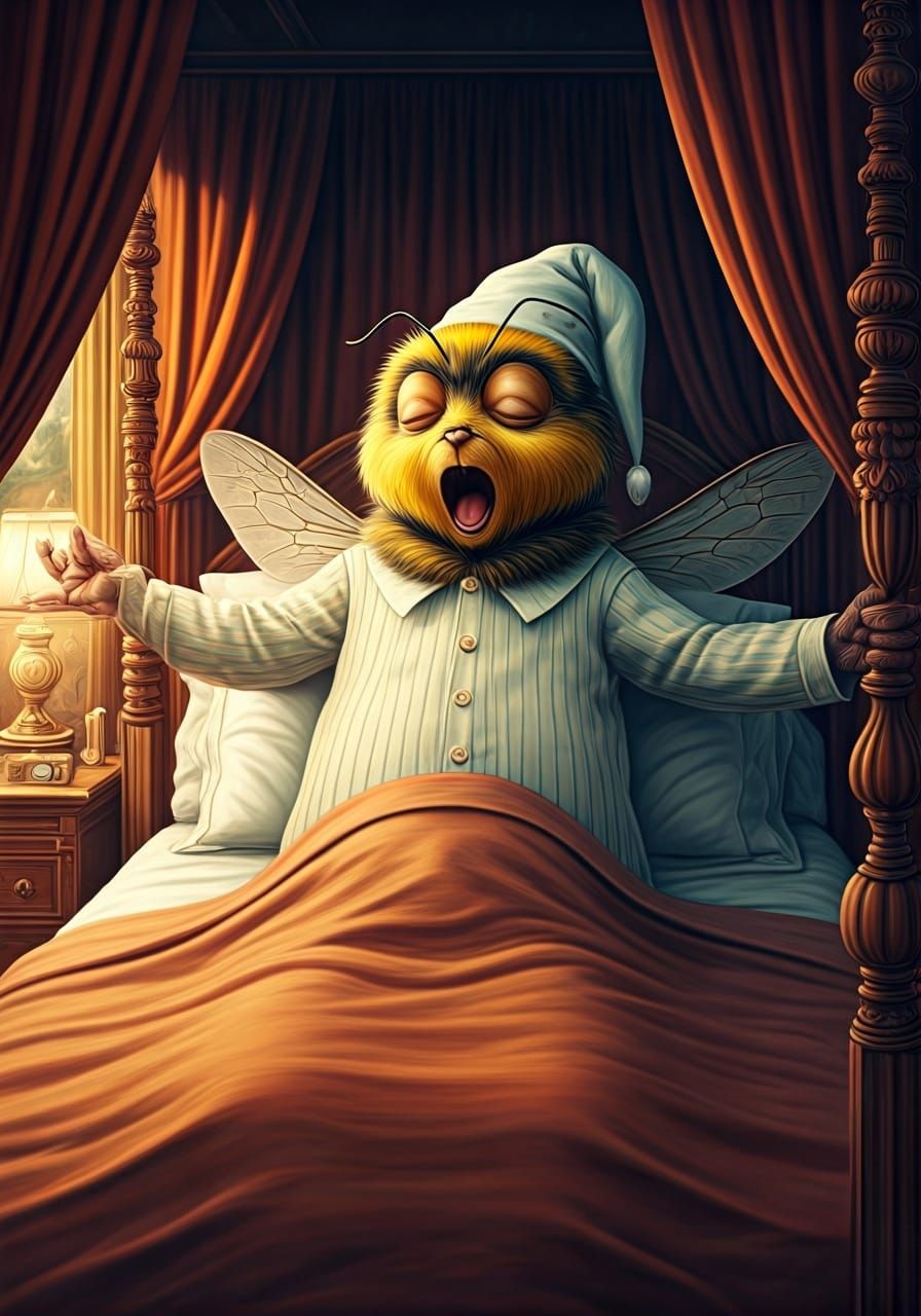 Fairytale Bumblebee in British Manor, Art Nouveau Style