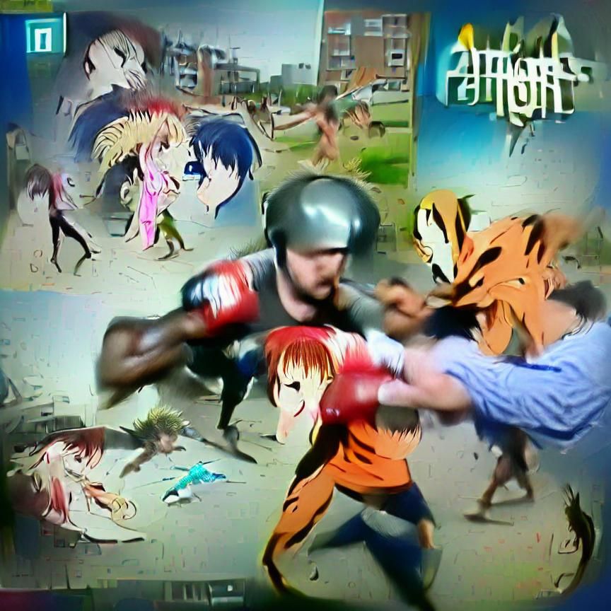 Dynamic Anime Fight Scene