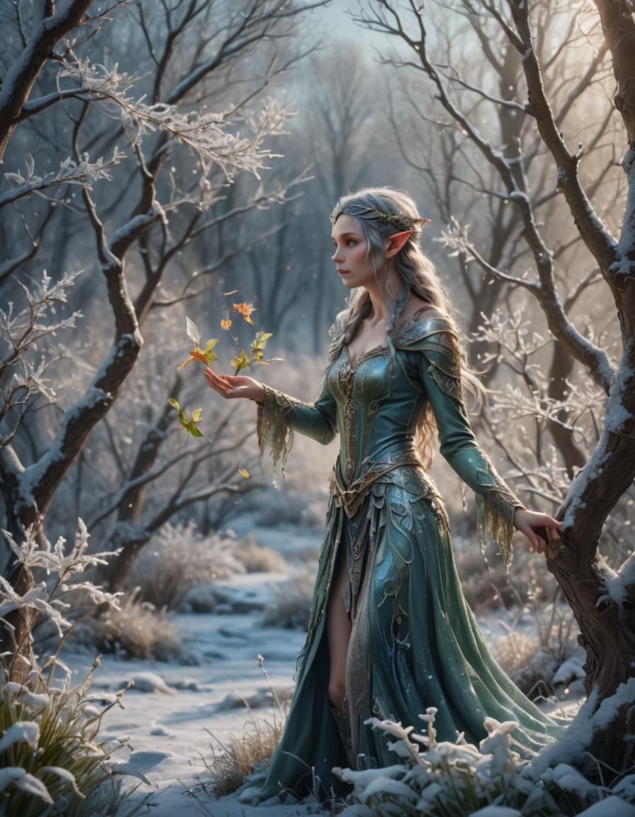 Magical Elf Transforms Winter into Spring