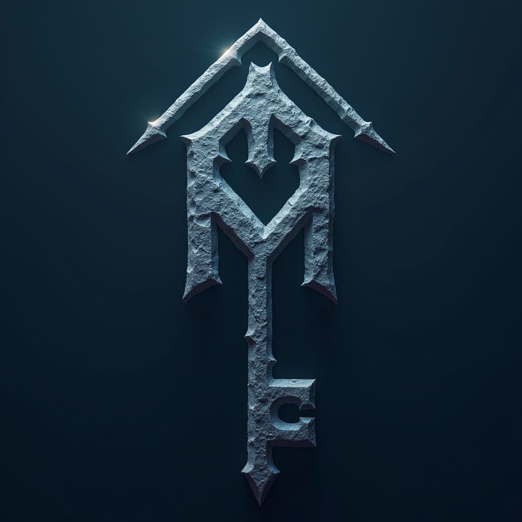 Modern Logo Design with Intertwined Letters and House Key