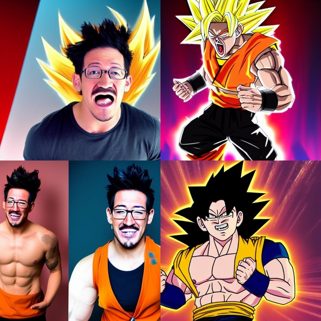 Markiplier as a Super Saiyan Warrior