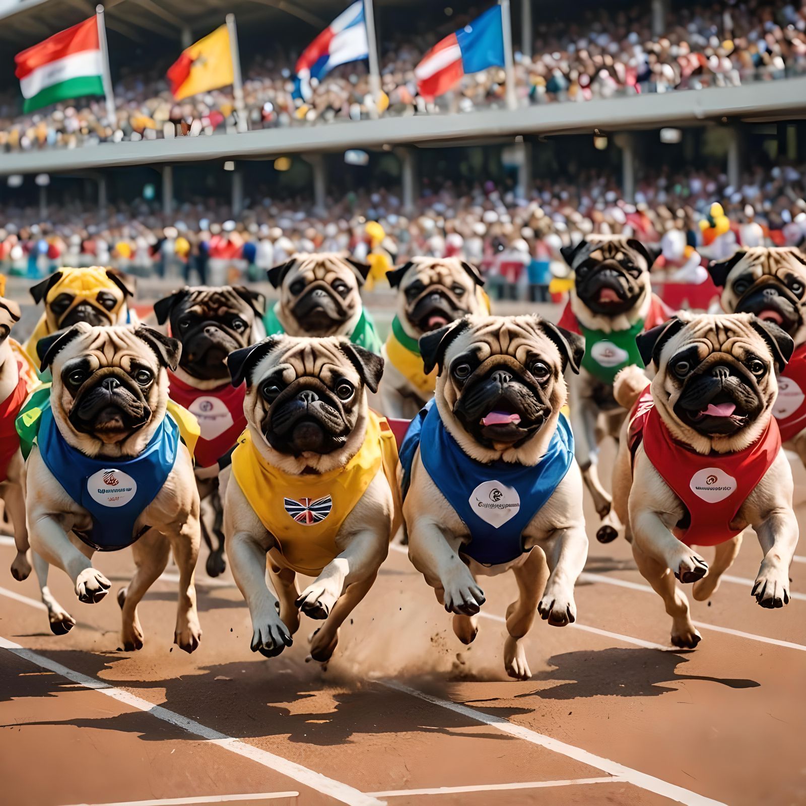 Pugs Compete in Olympic Marathon Event