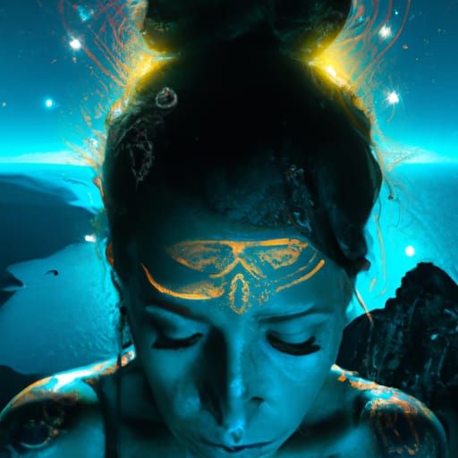 Enchanting Amazonian Warrior Goddess Ascending into the Biol...