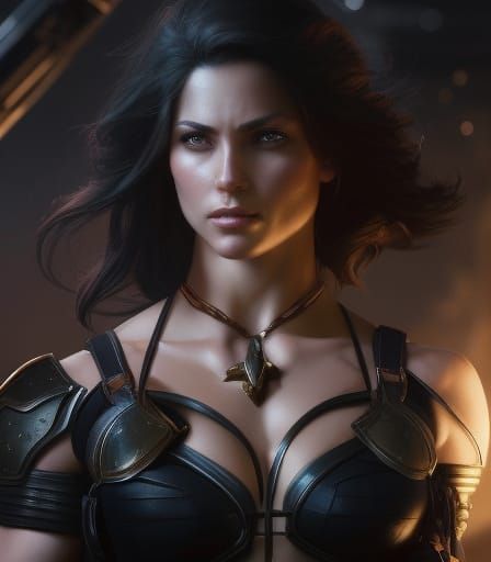 Muscular Woman: Dark Fantasy Concept Art
